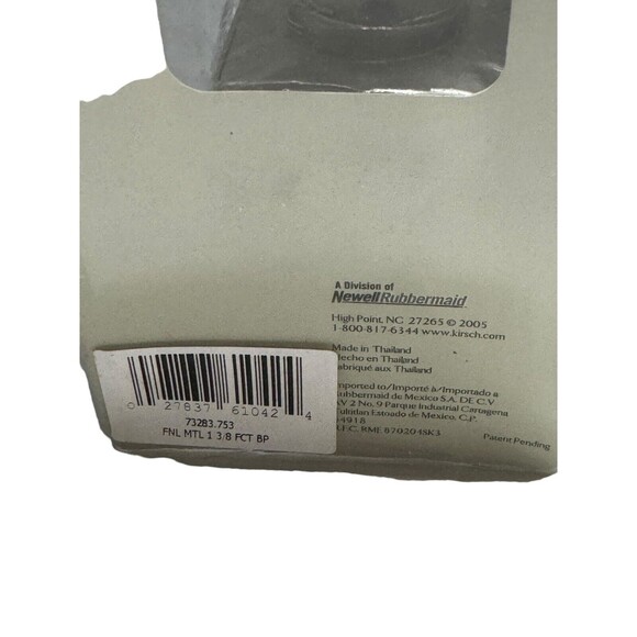 NEW Kirsch Brushed Nickel Squareish 1 3/8" Pole Finials 1 Pair - Picture 6 of 12